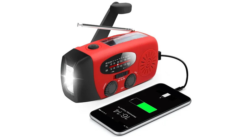 RunningSnail Emergency Hand Crank Radio with LED Flashlight