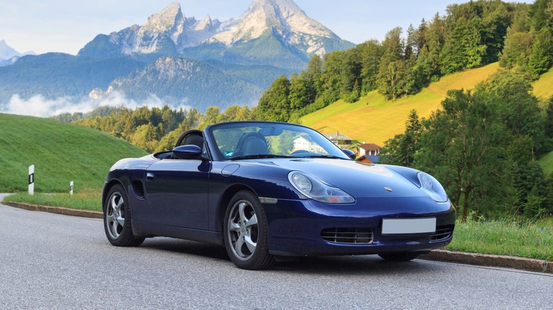 Porsche Boxster road driving