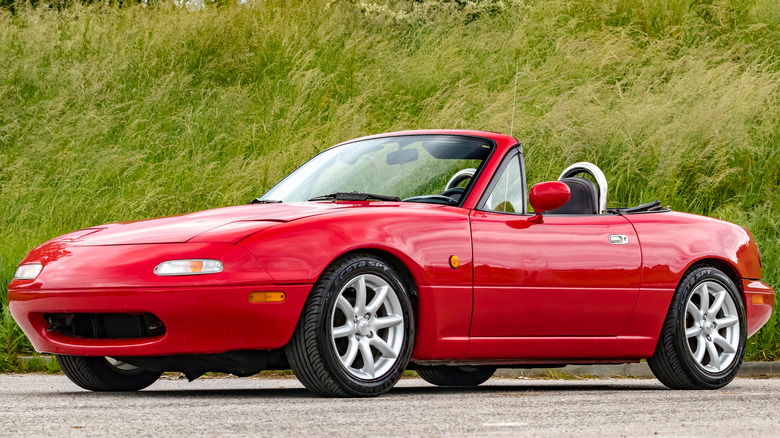 red Mazda MX-5 Miata parked