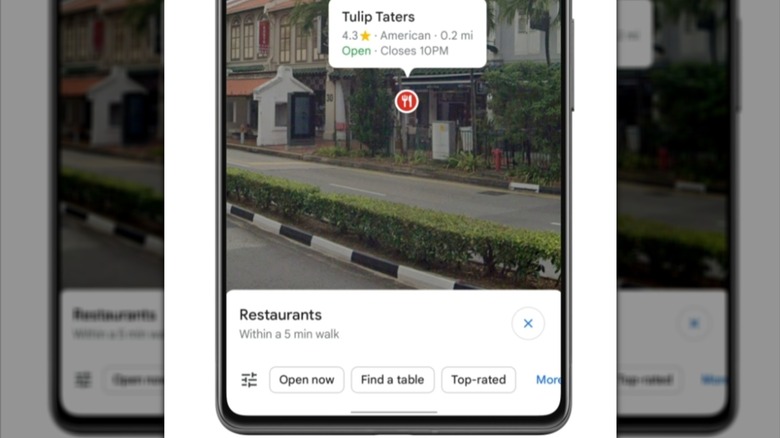 Google Lens identifying restaurant