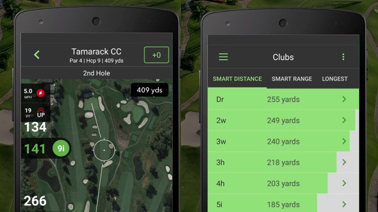 The Arccos Caddie app and sensors