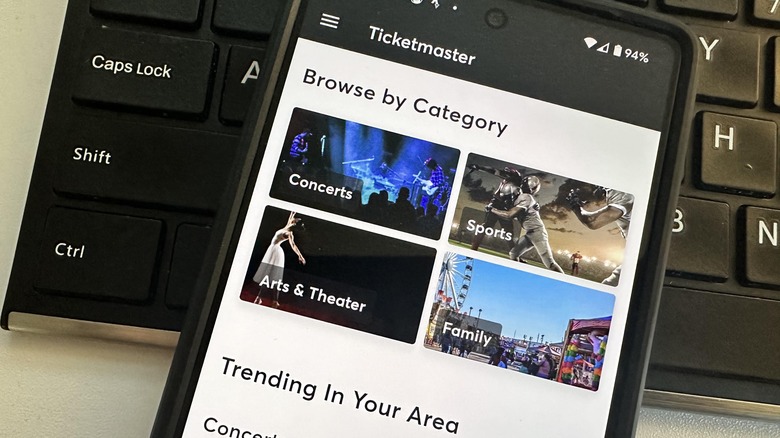 Ticketmaster android app