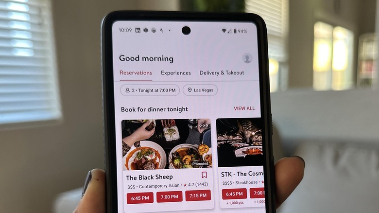 OpenTable Android app