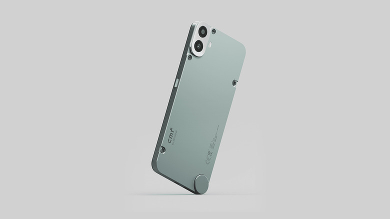 Product image of the CMF Phone 1 and its interchangeable back cover