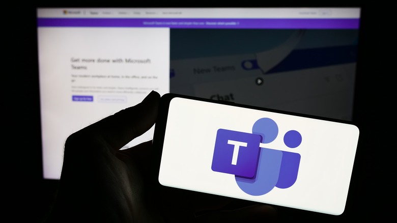 Microsoft Teams on laptop and mobile phone