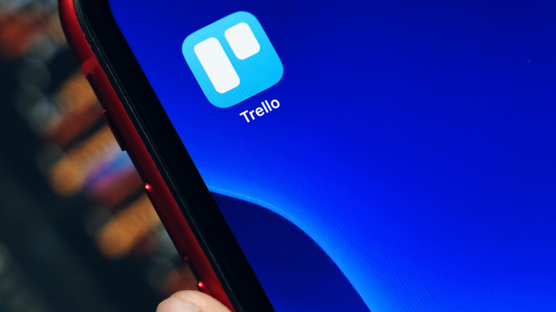 Trello app on phone screen