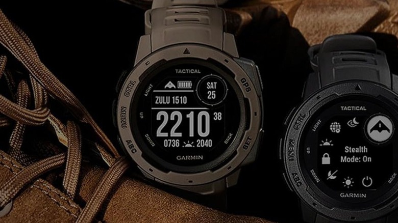 Garmin watches showing watch features on screen