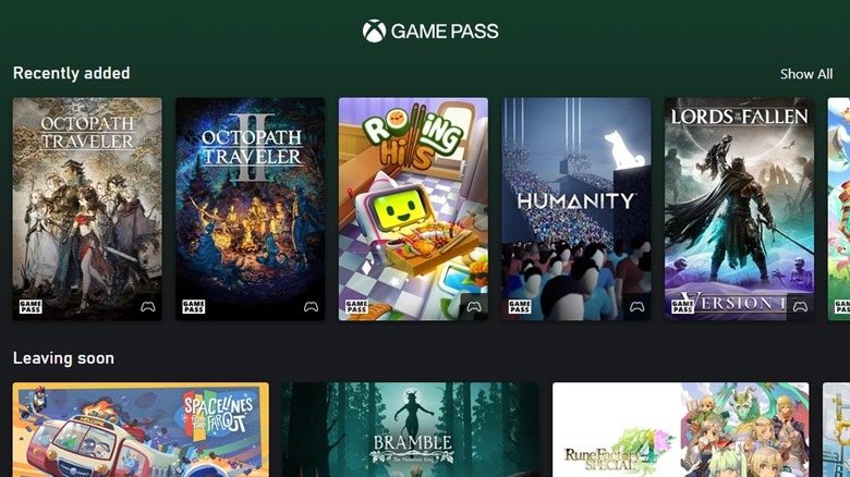 Xbox Game Pass Cloud Gaming Titles