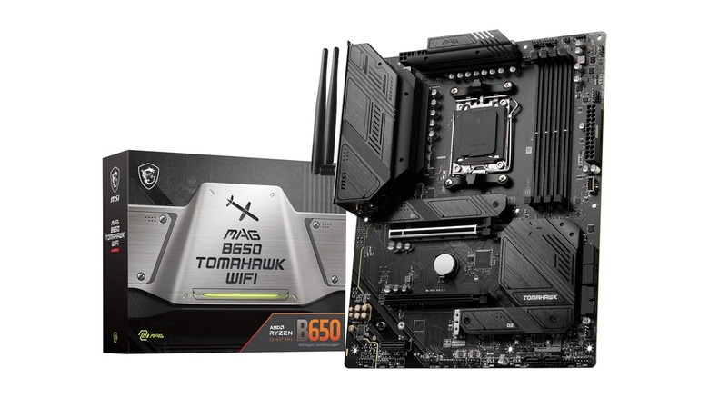 MSI MAG B650 Tomahawk WiFi motherboard and box