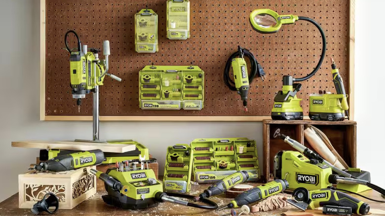 Ryobi products on display