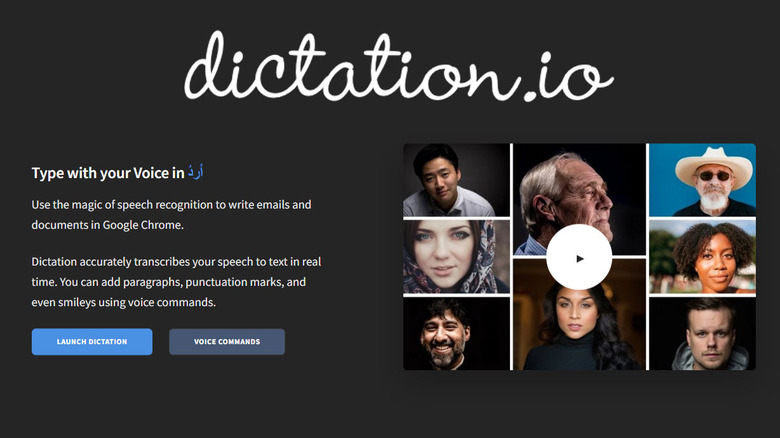 Diction.io homepage