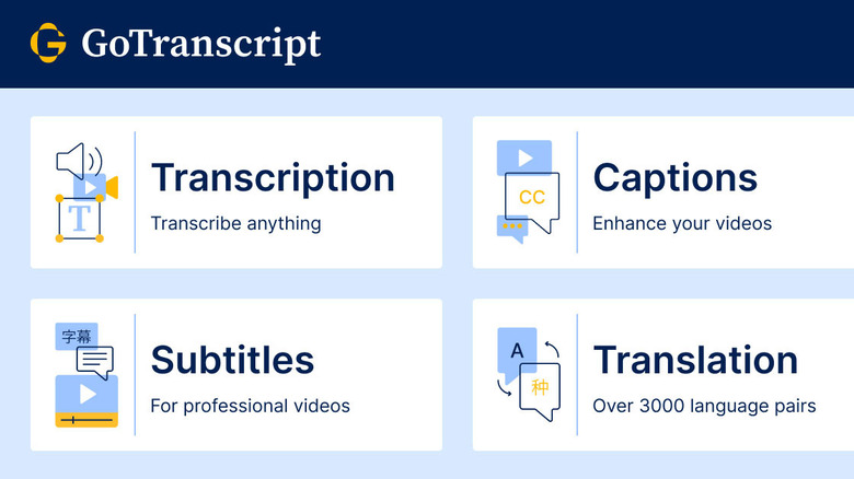 Go Transcript transcription services list