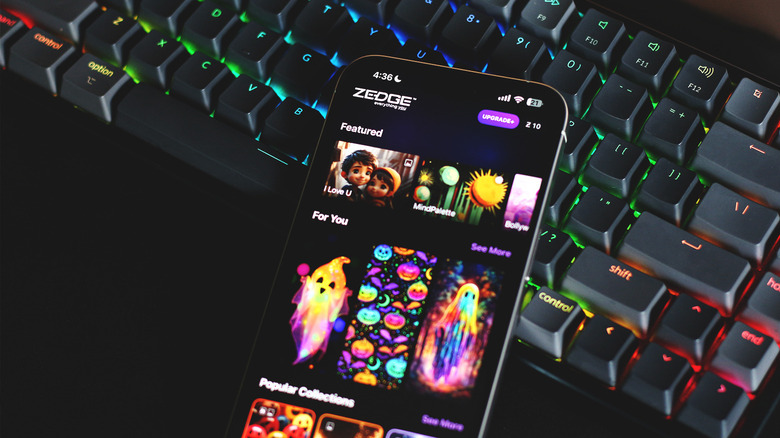 Zedge app on iPhone