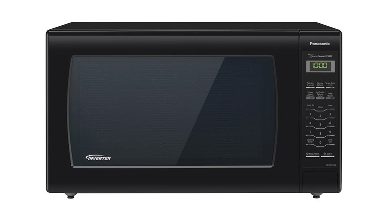 black Panasonic 1250W Inverter Microwave