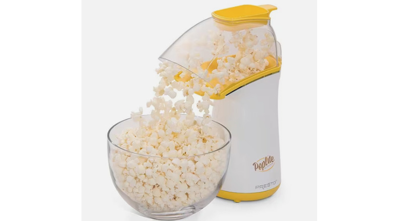 White and yellow Presto PopLite Hot Air Countertop Popcorn Popper