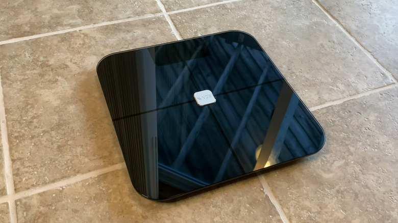 Wyze scale on tile floor