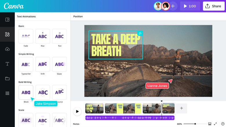 Canva video editor