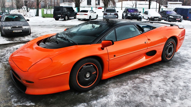 orange Jaguar XJ220