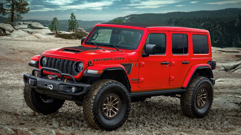 Jeep Wrangler Rubicon 392 Final Edition parked on rocks