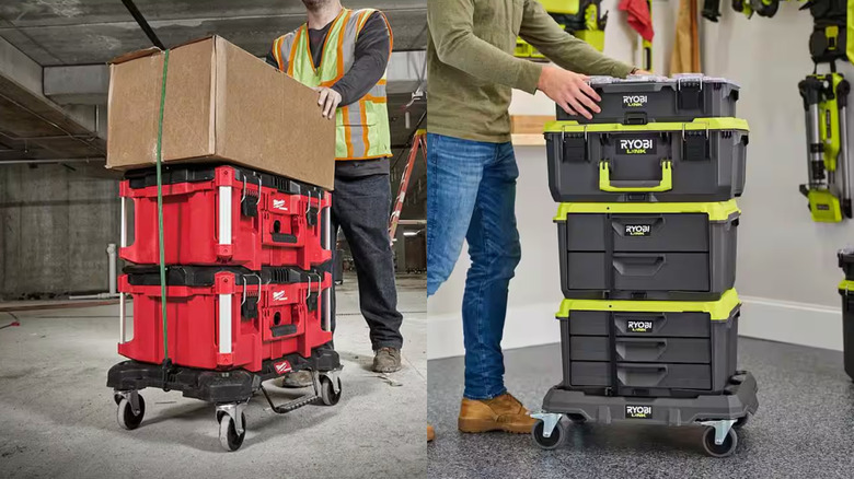 Milwaukee and Ryobi tool carts