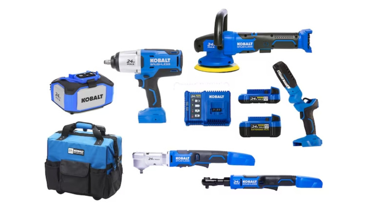 various Kobalt power tools