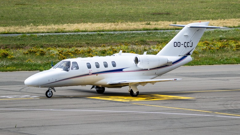 Cessna Citation on the runway