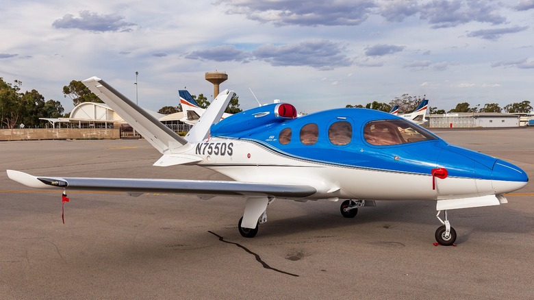 Cirrus Vision Jet on the ramp