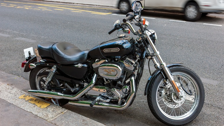 Harley-Davidson Sportster 883 parked on street