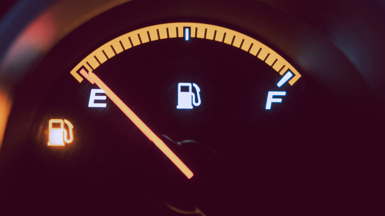 Empty fuel gauge