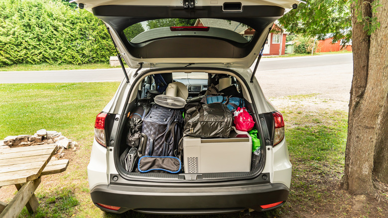 Stuffed car trunk