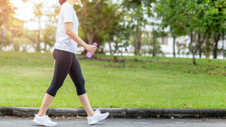 Woman walking in park