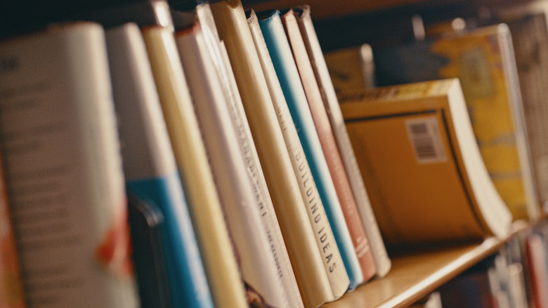 books on a library shelf