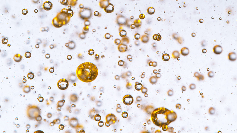 oil with air bubbles