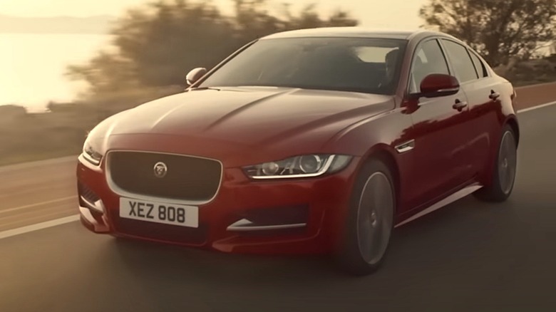 Jaguar XE on the road