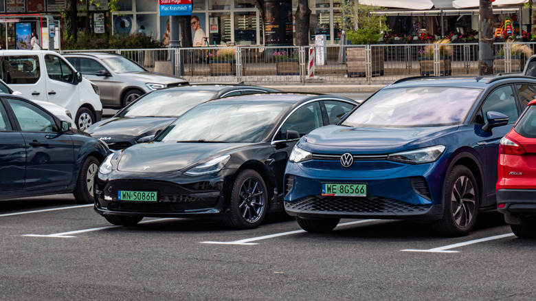 Parked Tesla Model 3