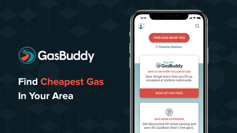 GasBuddy logo on dark background