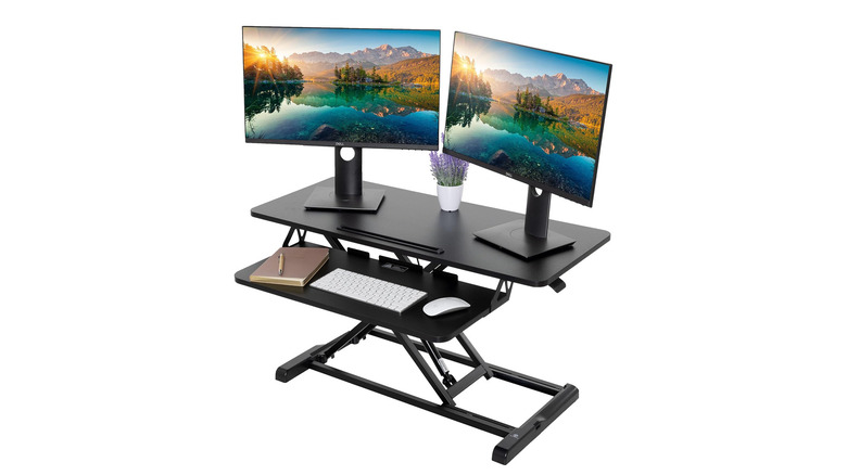 Standing desk converter