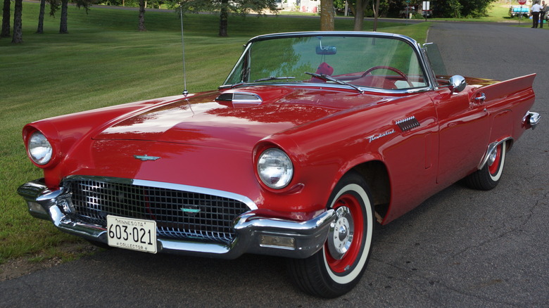 1957 Ford Thunderbird convertible parked front end