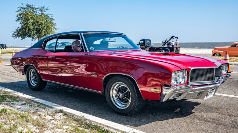 Red Buick GS Stage 1 at car show