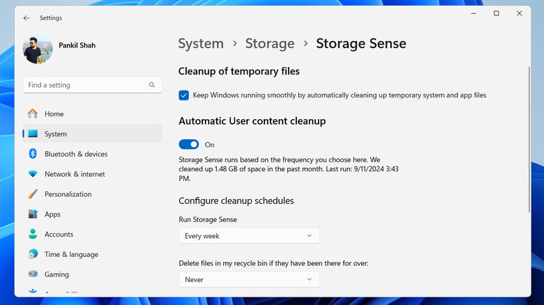 Storage Sense in Windows 11