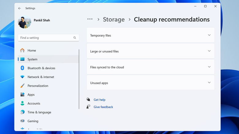 Cleanup recommendations in Windows 11