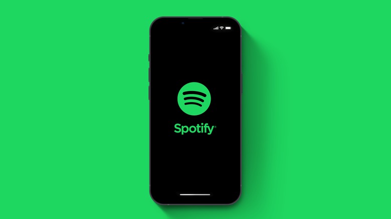 Spotify logo on phone