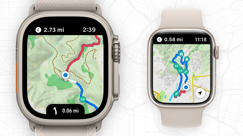 footpath map on apple watch