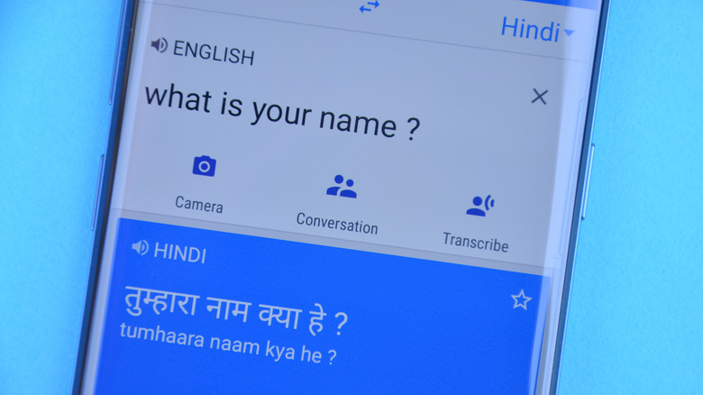 Google Translate conversation feature in Hindi