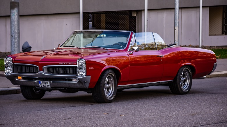 Red 1967 Pontiac GTO convertible