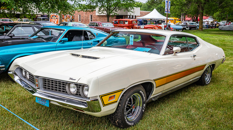 1971 Ford Torino GT parked show