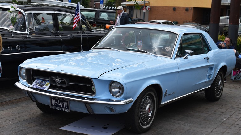 1967 Ford Mustang in parking lot