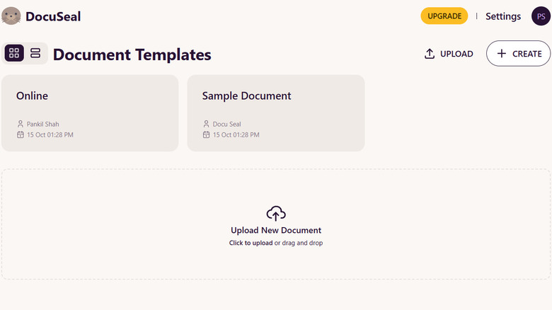 DocuSeal document templates