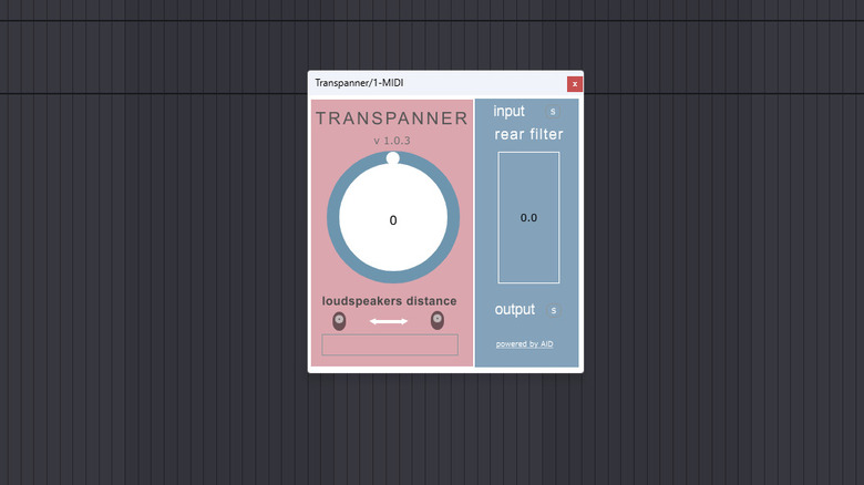 Transpanner running in Ableton Live