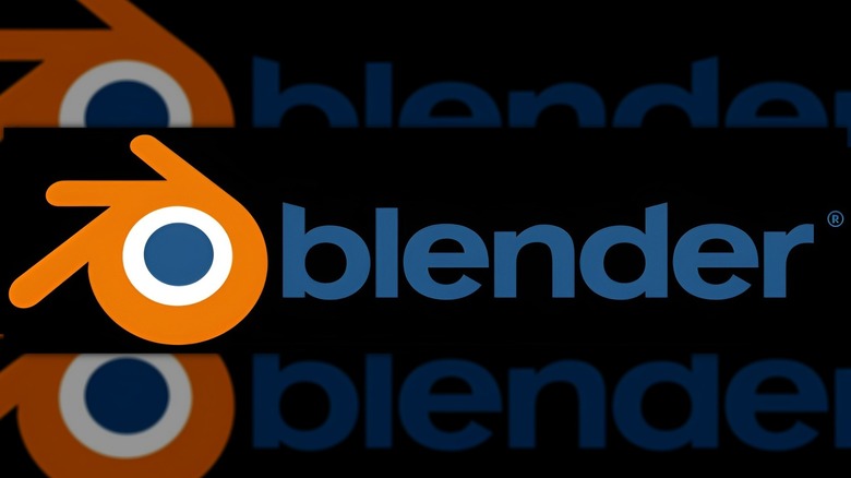 Blender logo on black bacgkround